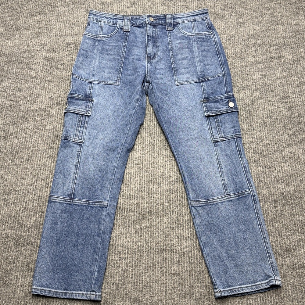 KanCan Juniors Size 11/29 Cargo Jeans Blue Utility Stretch Denim KC7843D
